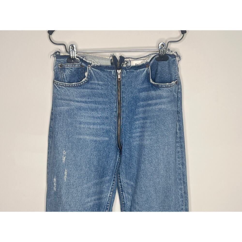 Reformation High Rise Straight Leg Ankle Zipper Jean Celtic Wash Women's Size 26 - Picture 3 of 11